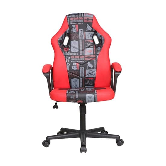 Star Wars Faux Leather Childrens Gaming Chair In Red_8
