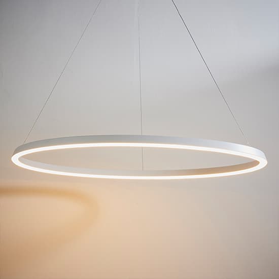 Staten LED Pendant Light In Matt White With White Diffuser_3