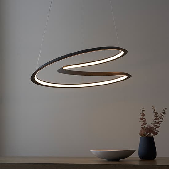 Staten LED Pendant Light In Textured Black With White Diffuser_5