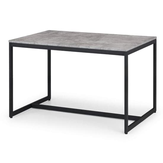 Salome Wooden Dining Table In Concrete Effect_1