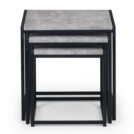 Staten Metal Set Of 3 Nesting Tables In Concrete Effect_3