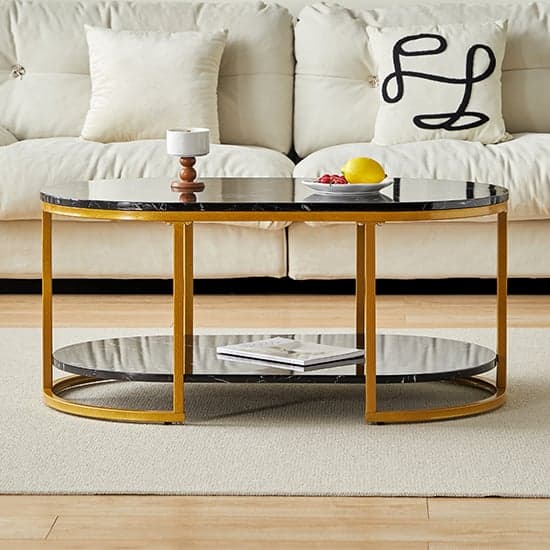 Staten High Gloss Coffee Table In Black Milano Marble Effect_2