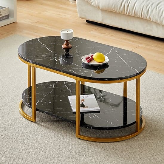 Staten High Gloss Coffee Table In Black Milano Marble Effect_3