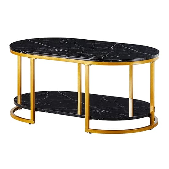 Staten High Gloss Coffee Table In Black Milano Marble Effect_5