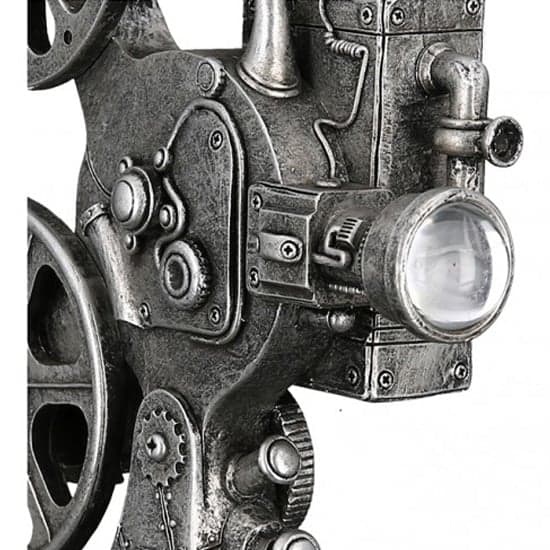 Steampunk Camera Poly Sculpture In Antique Silver_3