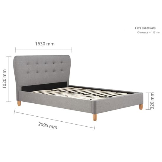 Stock Fabric Double Bed In Grey_7
