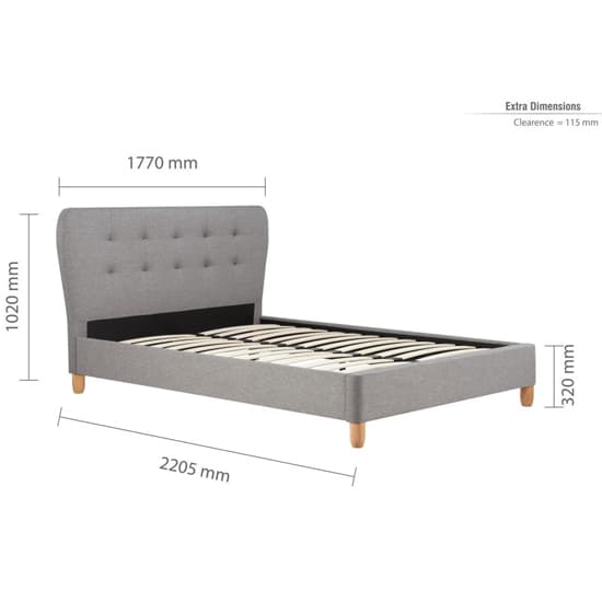 Stock Fabric King Size Bed In Grey_7