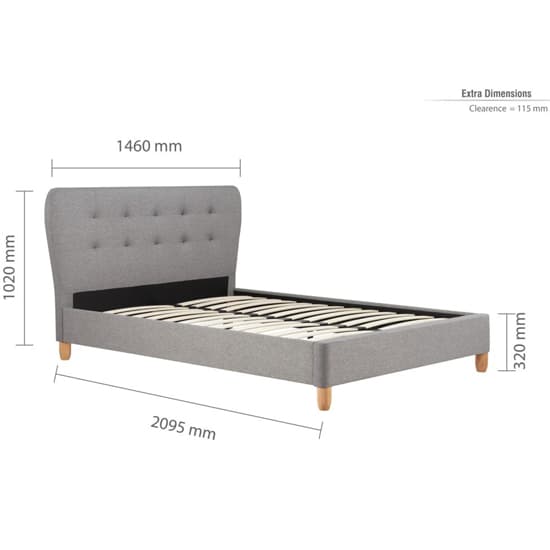 Stock Fabric Small Double Bed In Grey_7