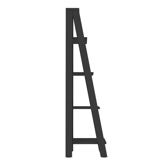 Stockholm Wooden 4-Tier Ladder Bookshelf In Black_2