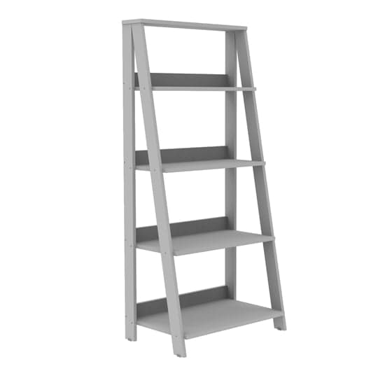 Stockholm Wooden 4-Tier Ladder Bookshelf In Grey_3