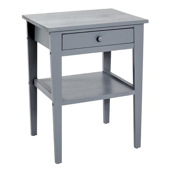Stockton Wooden 1 Drawer Side Table In Grey_1