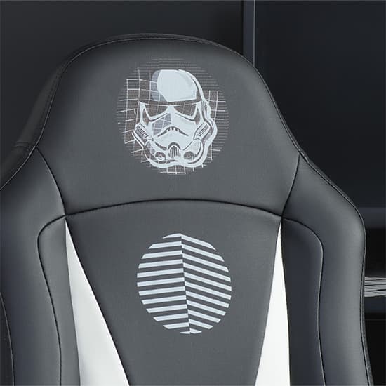 Stormtrooper Faux Leather Childrens Gaming Chair In Black_4