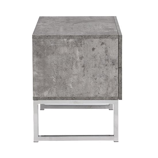 Strada Bedside Cabinet With 2 Drawers In Concrete Effect_9
