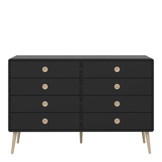 Strafford Wooden Chest Of 8 Drawers Wide In Black_2