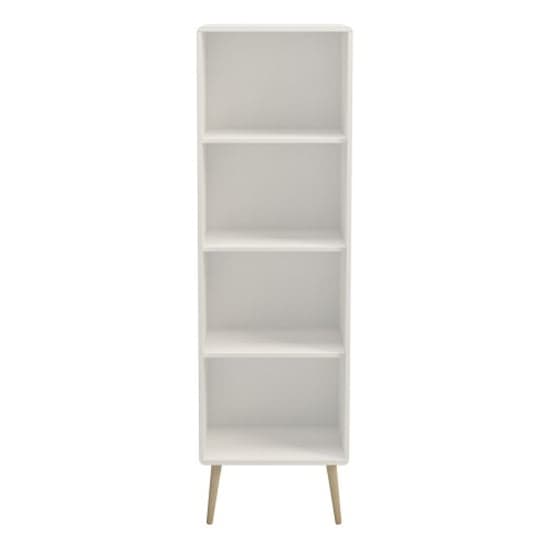 Strafford Narrow Wooden Bookcase In Off White_3