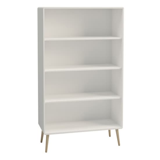 Strafford Wide Wooden Bookcase In Off White_2
