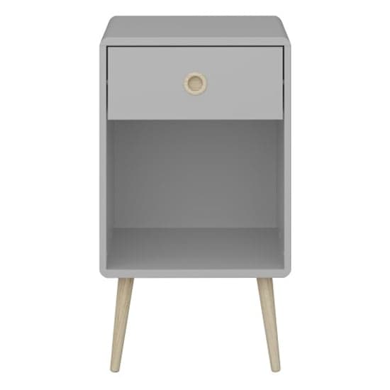 Strafford Wooden Bedside Cabinet With 1 Drawer In Grey_2