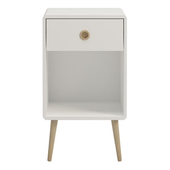 Strafford Wooden Bedside Cabinet With 1 Drawer In Off White_2