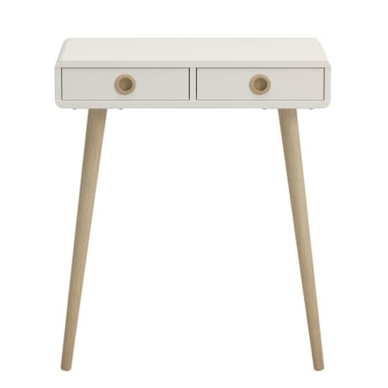 Strafford Wooden Console Table With 2 Drawers In Off White_3