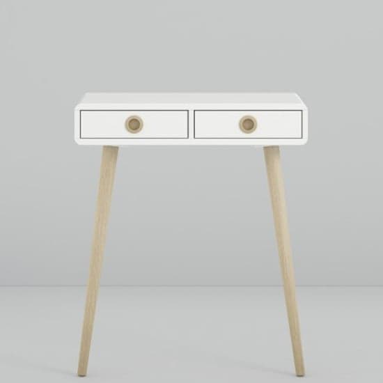 Strafford Wooden Console Table With 2 Drawers In Off White_1