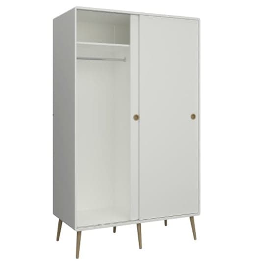 Strafford Wooden Sliding Wardrobe With 2 Doors In Off White_3