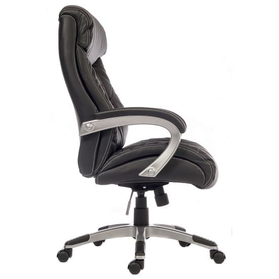Stratos Executive Office Chair In Black Faux Leather_2