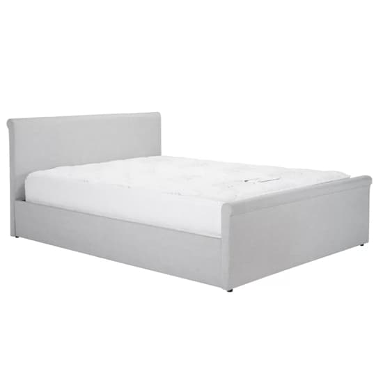 Stratos Side Ottoman Fabric King Size Bed In Grey_3