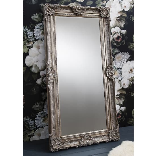 Stratton Rectangular Leaner Mirror In Silver Frame_1