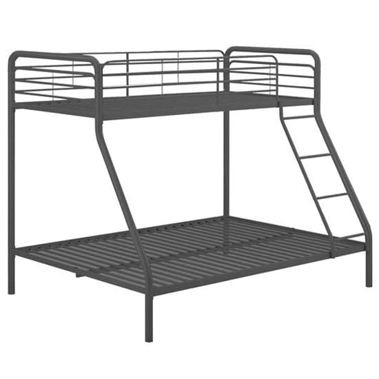 Streatham Metal Single Over Double Bunk Bed In Black_2