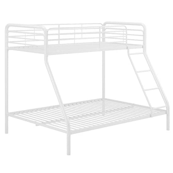 Streatham Metal Single Over Double Bunk Bed In White_2