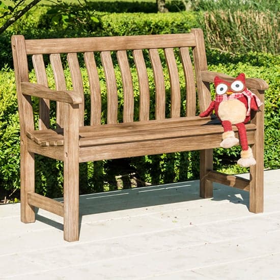 Strox Outdoor Children Wooden Seating Bench In Chestnut_1