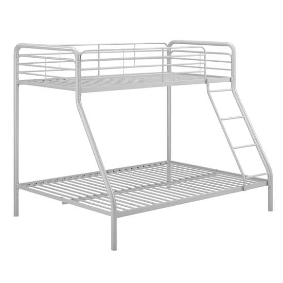 Streatham Metal Single Over Double Bunk Bed In Grey_2