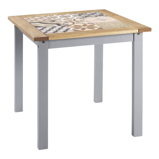 Sucre Tile Top Wooden Dining Table With 2 Chairs In Slate Grey_3