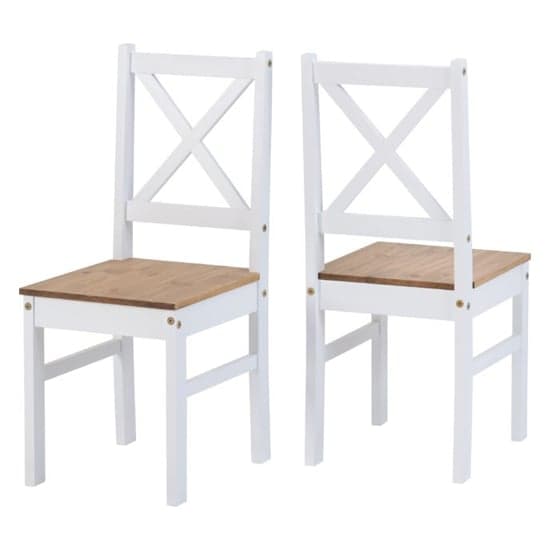 Sucre Tile Top Wooden Dining Table With 4 Chairs In White_2
