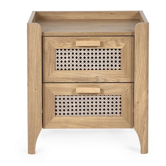 Sumter Wooden Bedside Cabinet With 2 Drawers In Oak_3