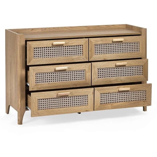 Sumter Wooden Chest Of 6 Drawers Wide In Oak_4