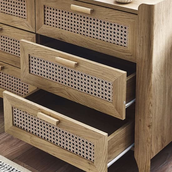 Sumter Wooden Chest Of 6 Drawers Wide In Oak_5