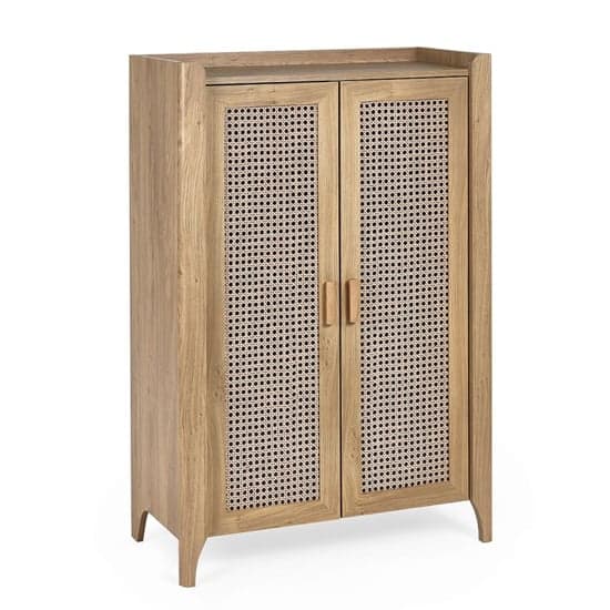 Sumter Wooden Shoe Storage Cabinet With 2 Doors In Oak_2