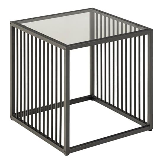 Surf Smoked Glass Side Table With Matt Black Wire Base_2
