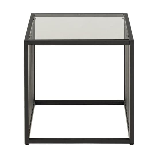 Surf Smoked Glass Side Table With Matt Black Wire Base_3