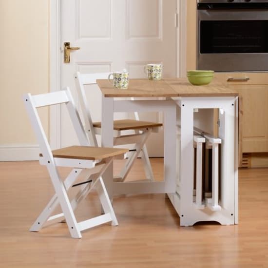Suva Wooden Butterfly Dining Table With 4 Chairs In White Furniture