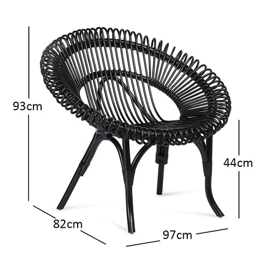 Suzano Natural Rattan Wicker Chair In Black_3