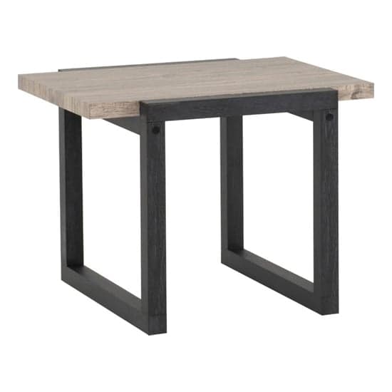Sveti Wooden Side Table In Medium Oak And Black Oak Effect_2