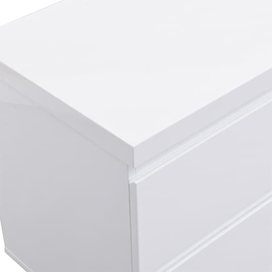 Sydney High Gloss TV Stand In White With 4 Drawers_8