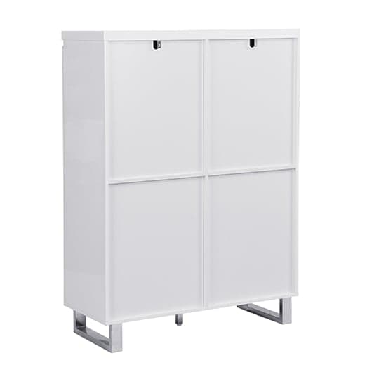 Sydney Highboard In White High Gloss With 2 Door And 3 Drawers_9