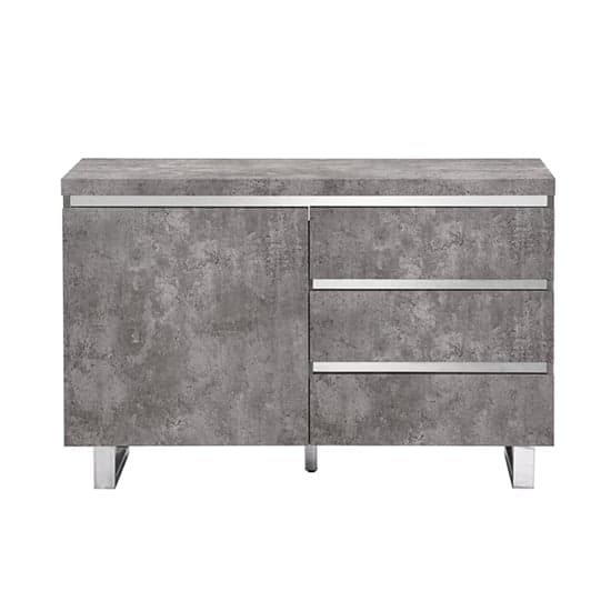 Sydney Small Sideboard With 1 Door 3 Drawer In Concrete Effect_4