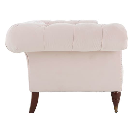 Syria Upholstered Fabric 3 Seater Sofa In Muted Pink_3