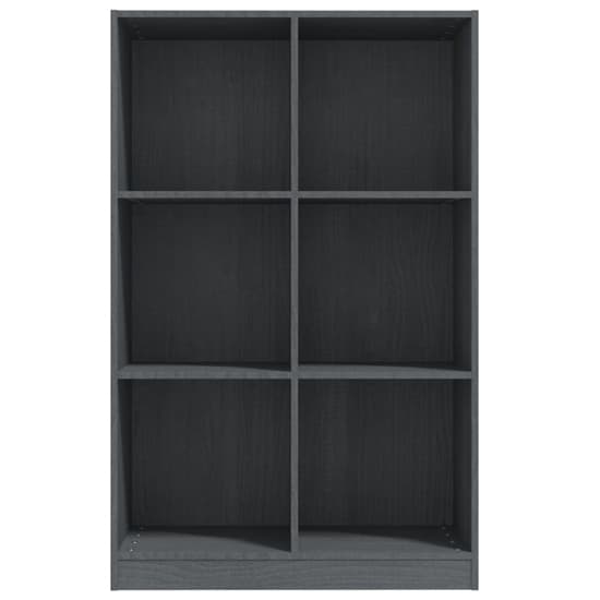 Taban Pinewood Bookcase With 6 Shelves In Grey_4