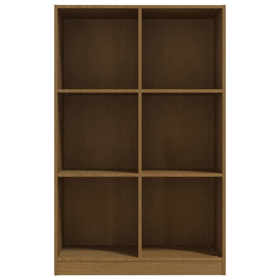 Taban Pinewood Bookcase With 6 Shelves In Honey Brown_4