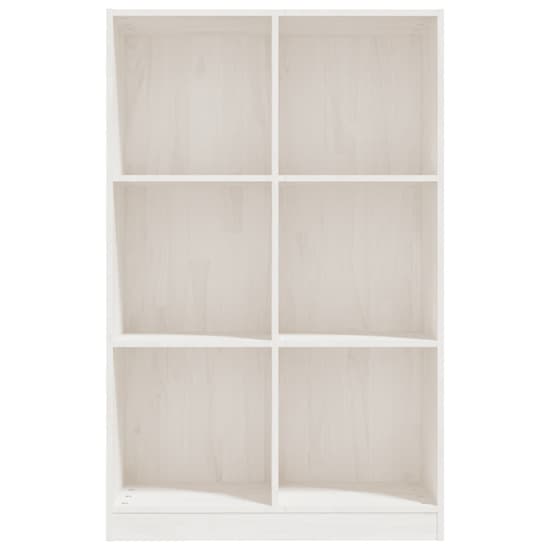 Taban Pinewood Bookcase With 6 Shelves In White_4
